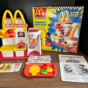 McDonald's Hamburger Snack Maker - Red, Yellow, White
